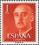 Spain 1960 General Franco 1 PTA Red Edifil 1290. España 1860 1290. Uploaded by susofe